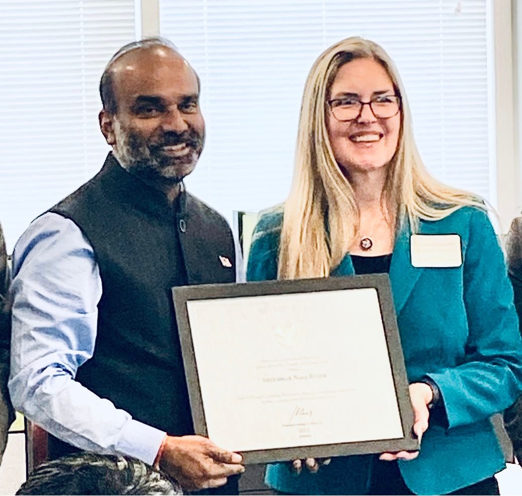 sree Nagireddi with biden